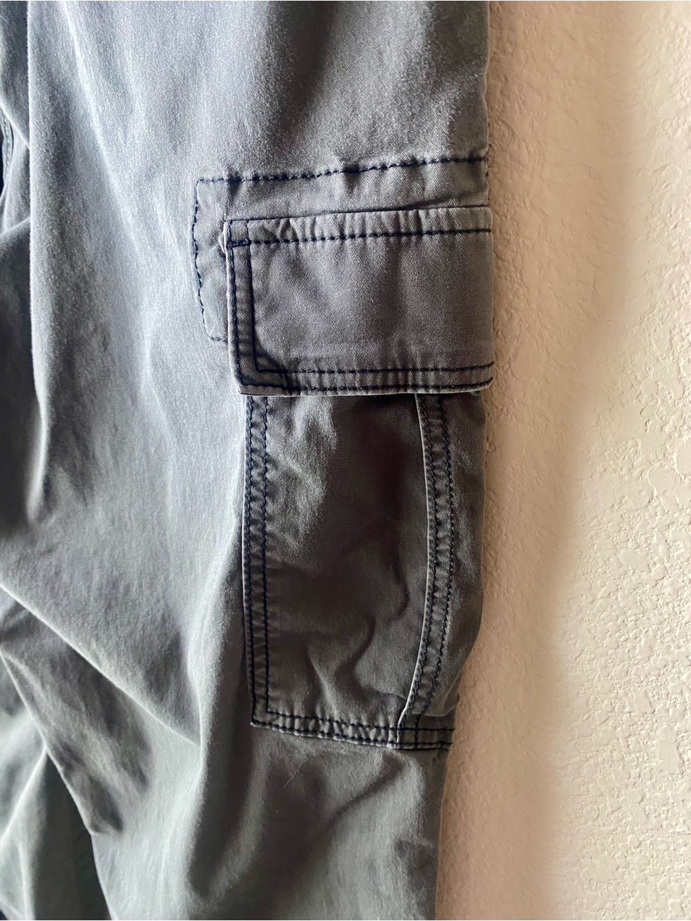 Bundle Sonoma Men’s Cargo Jogger XL Gray 2 Pair Elastic Waist Ankle Drawstring - Picture 4 of 7